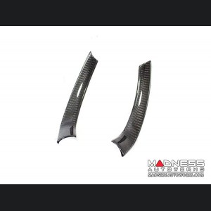 Alfa Romeo Stelvio Steering Wheel Trim - Carbon Fiber - Lower Side Cover Set - Pre '20 Models